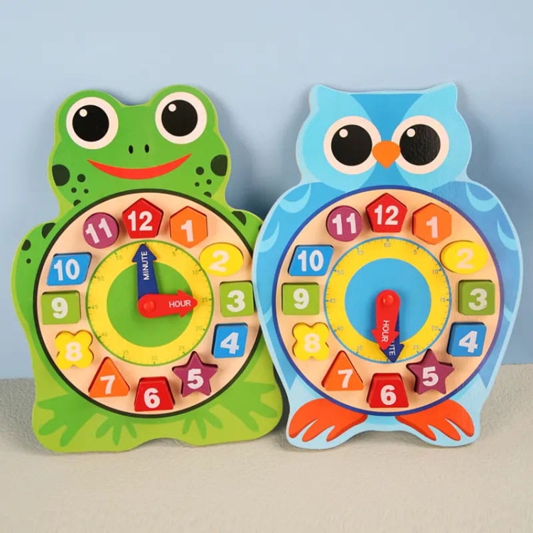 Zegar Montessori - Sowa Żabka