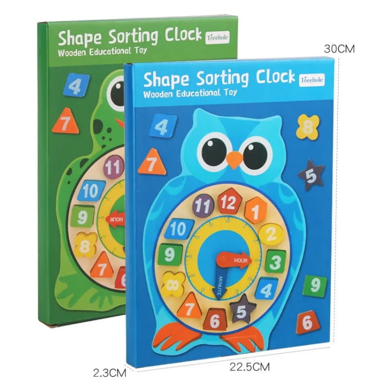 Zegar Montessori - Sowa Żabka