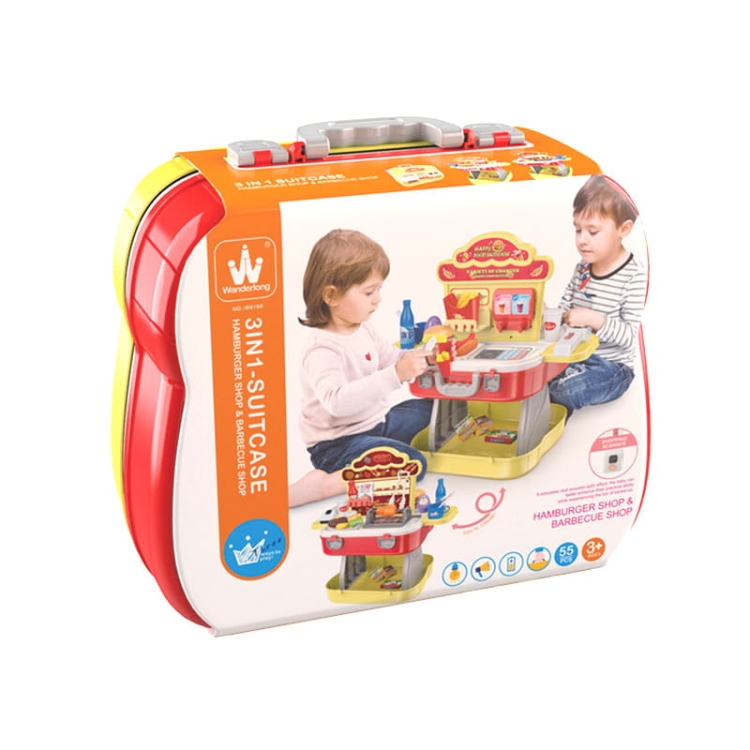 3 w 1 Burgerownia + Grill w przenośnej walizce