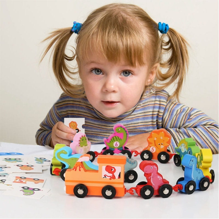 Kolejka drewniana - Dinozaury