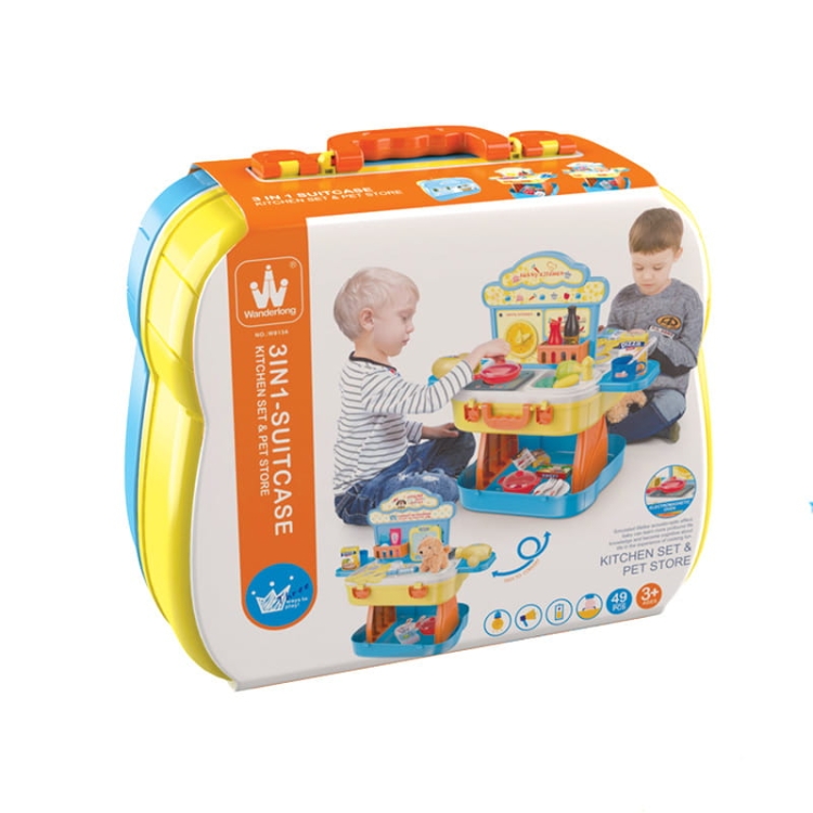 3 w 1 Salon fryzjerski dla psów + Kuchnia w przenośnej walizce