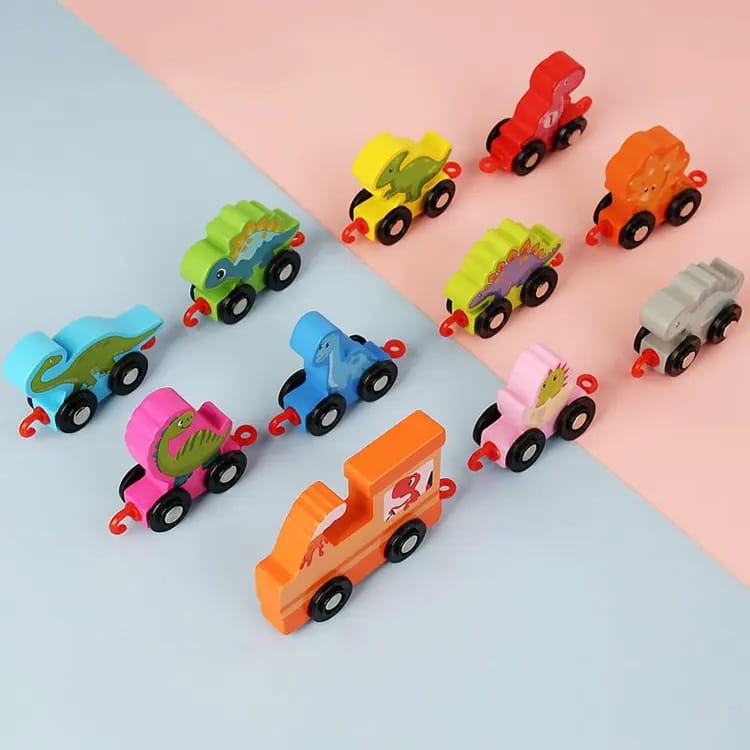 Kolejka drewniana - Dinozaury