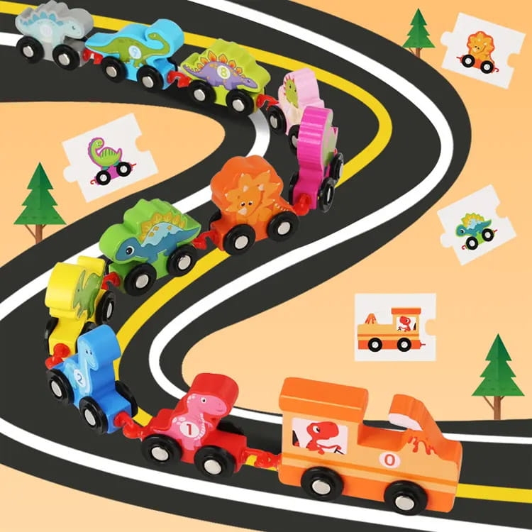 Kolejka drewniana - Dinozaury