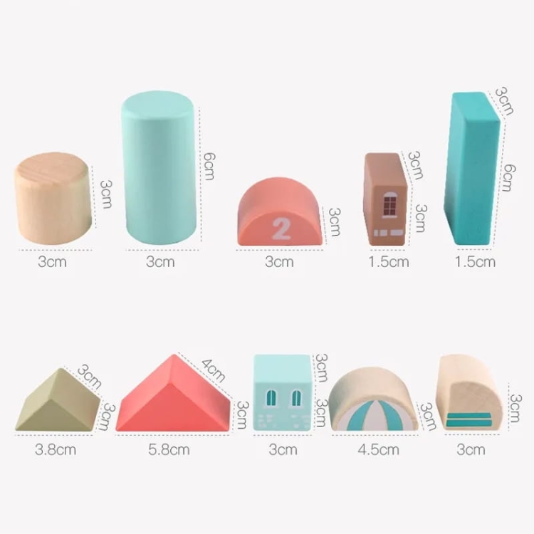 Klocki drewniane - Miasto 115 elementów