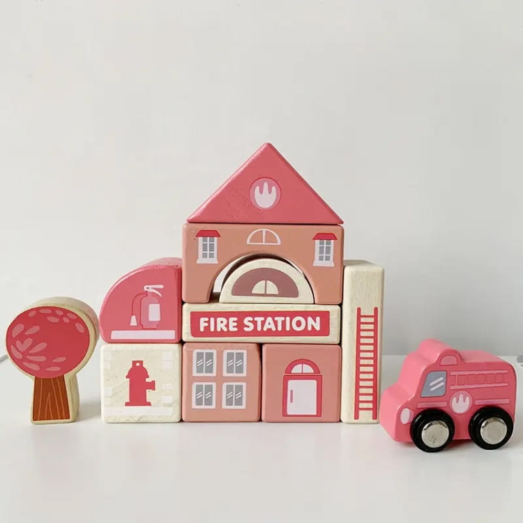 Klocki drewniane - Miasto 115 elementów