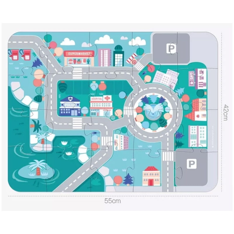 Klocki drewniane - Miasto 115 elementów