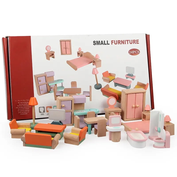 Mebelki drewniane - 26 elementów