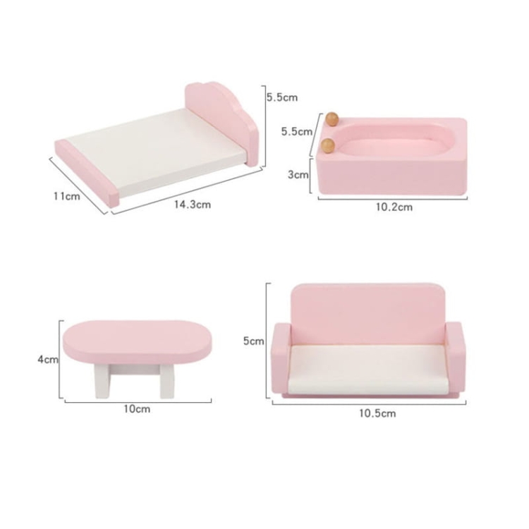 Mebelki drewniane - 22 elementy