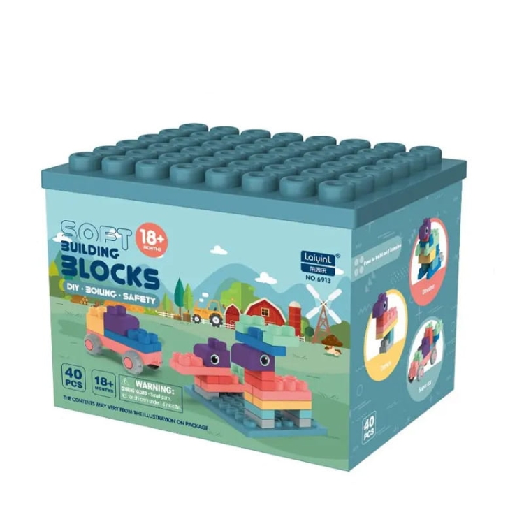 SOFT blocks - miękkie klocki konstrukcyjne 40 elementów