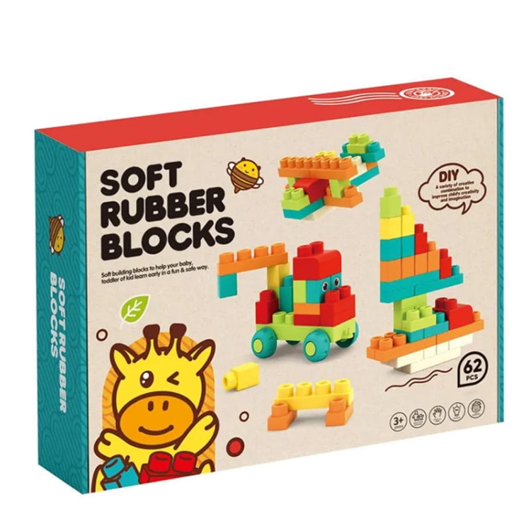 SOFT blocks - miękkie klocki sensoryczne 62 elementy