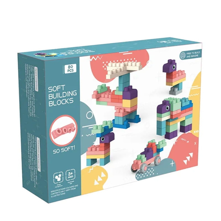 SOFT blocks - miękkie klocki sensoryczne 80 elementów