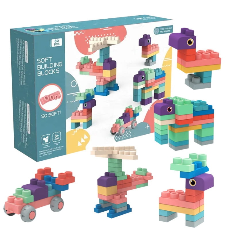 SOFT blocks - miękkie klocki sensoryczne 80 elementów
