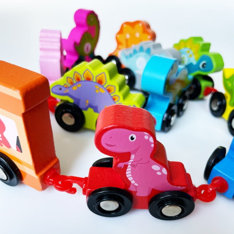 Kolejka drewniana - Dinozaury