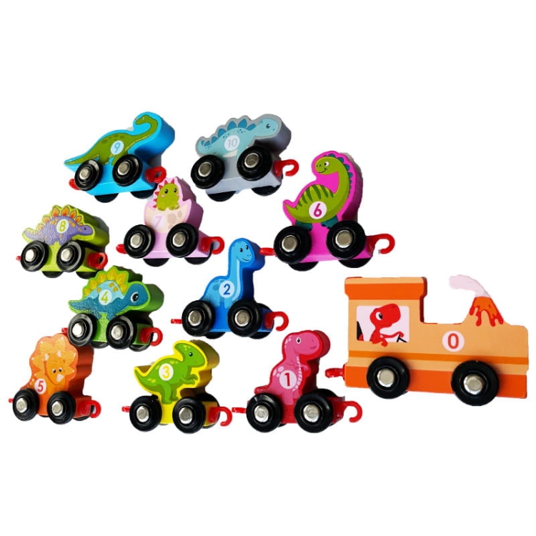 Kolejka drewniana - Dinozaury