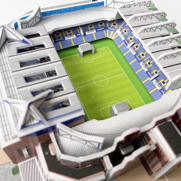 Mini stadion piłkarski - STAMFORD BRIDGE - Chelsea FC - Londyn Puzzle 3D 45 elementów