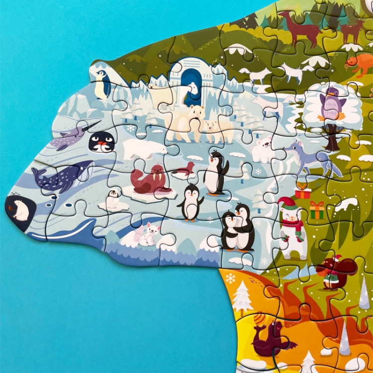 Puzzle edukacyjne Miś polarny - 180 szt