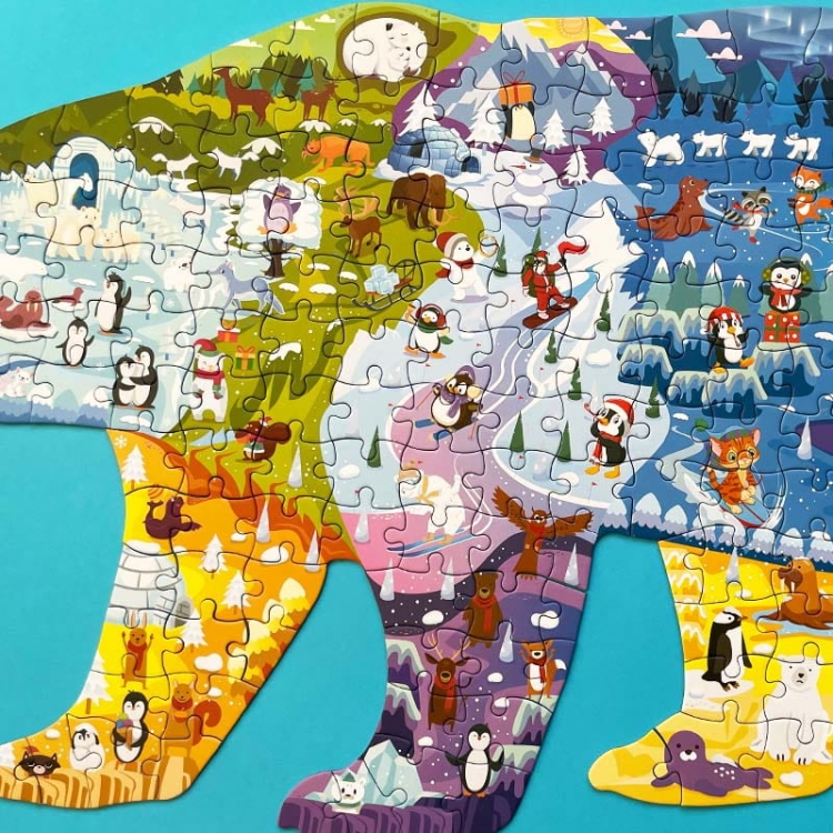 Puzzle edukacyjne Miś polarny - 180 szt