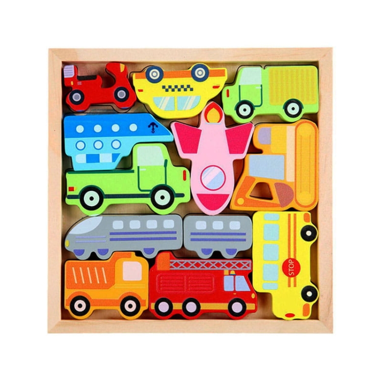 Puzzle drewniane - Pojazdy