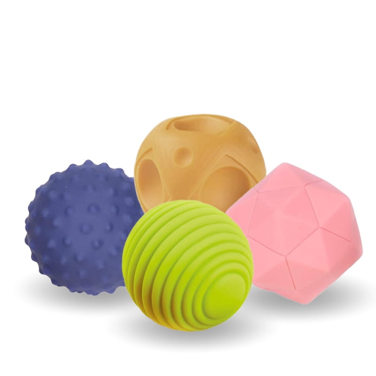 Piłeczki sensoryczne (duże) - miękkie klocki 4 szt
