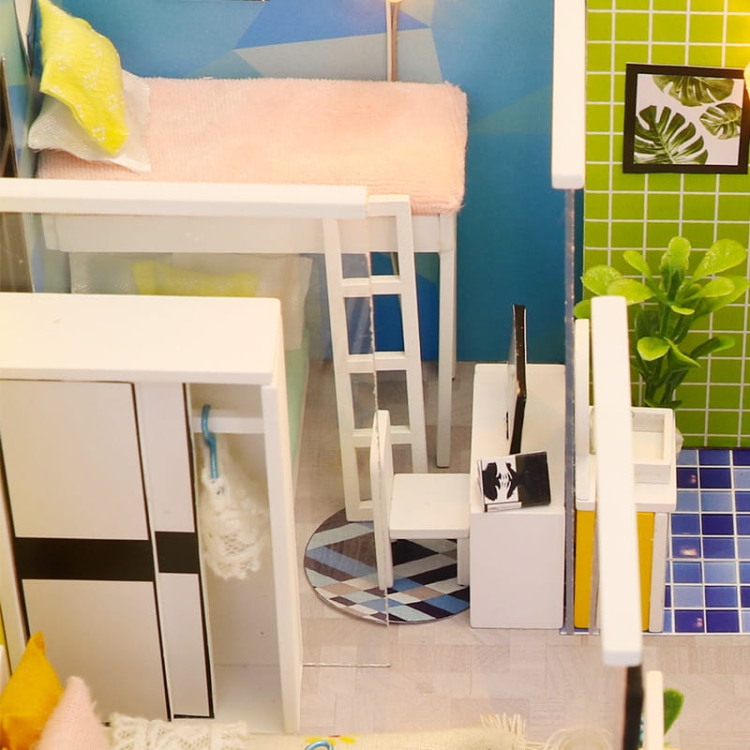 Miniaturowy domek Skandynawskie życie