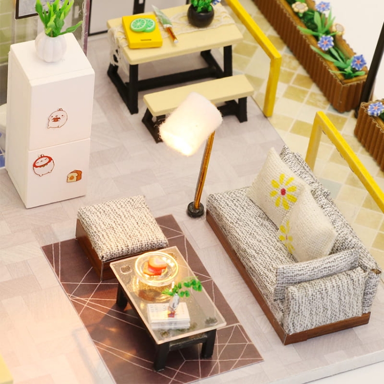 Miniaturowy domek Skandynawskie życie