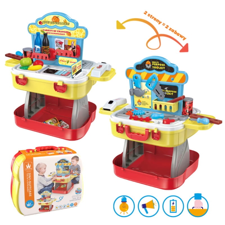 3 w 1 Sklep + Warsztat w przenośnej walizce