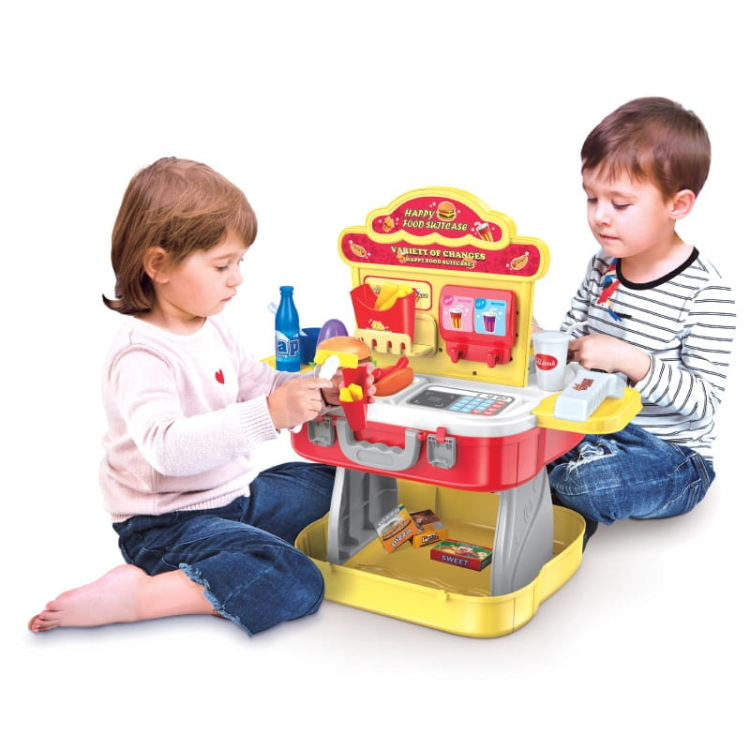 3 w 1 zestaw - Burgerownia + Grill w przenośnej walizce