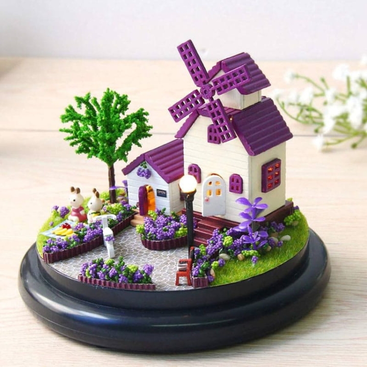 Miniaturowy domek - Lawendowa Prowansja*