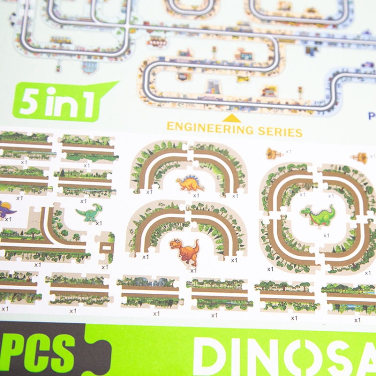 Droga - tor dla samochodów Dinozaury - Puzzle 44 elementy