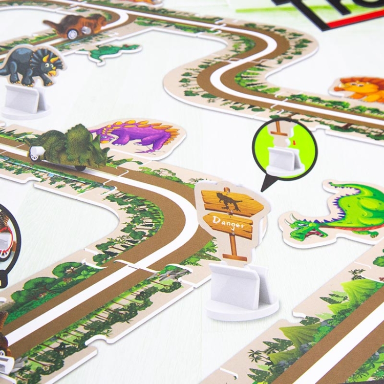 Droga - tor dla samochodów Dinozaury - Puzzle 44 elementy