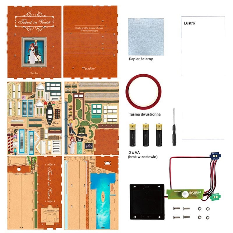Miniaturowy domek DIY Book Nook - Podróż do Wenecji*