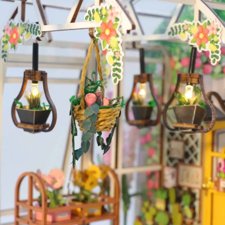 Miniaturowy domek DIY Book Nook - Biała oranżeria