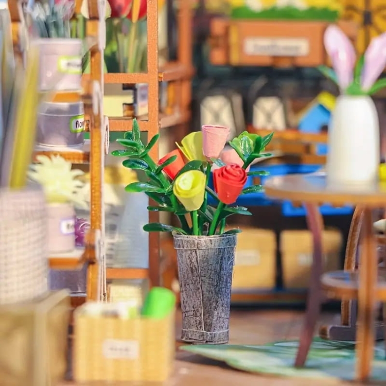 Miniaturowy domek DIY Book Nook - Biała oranżeria