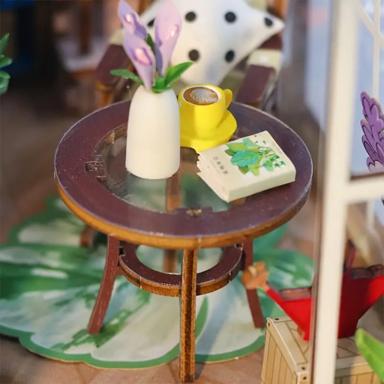 Miniaturowy domek DIY Book Nook - Biała oranżeria