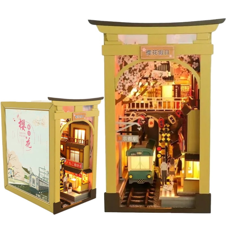 Miniaturowy domek Book Nook - Podróż na Hanami