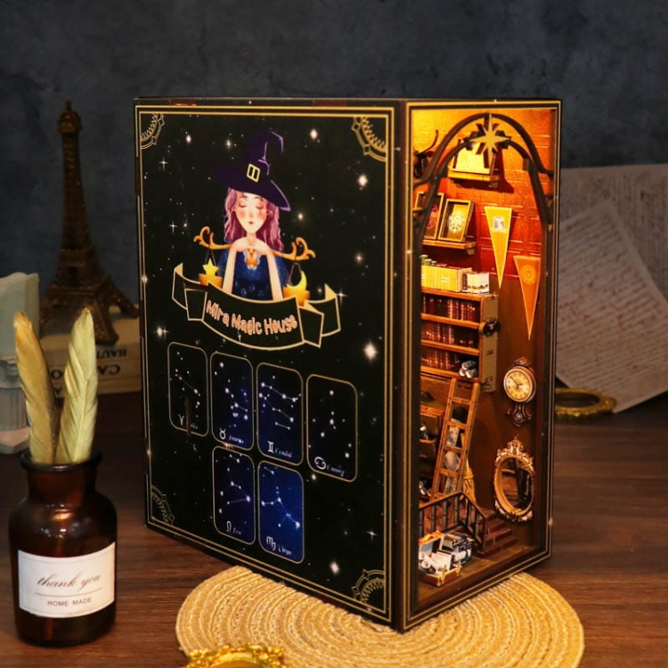 Miniaturowy domek DIY Book Nook - Szkoła magii