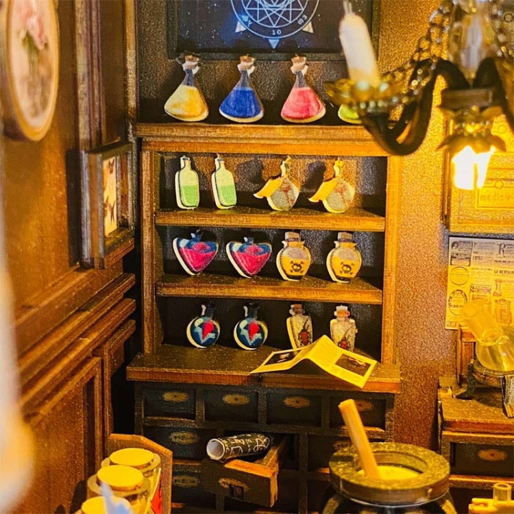 Miniaturowy domek DIY Book Nook - Szkoła magii