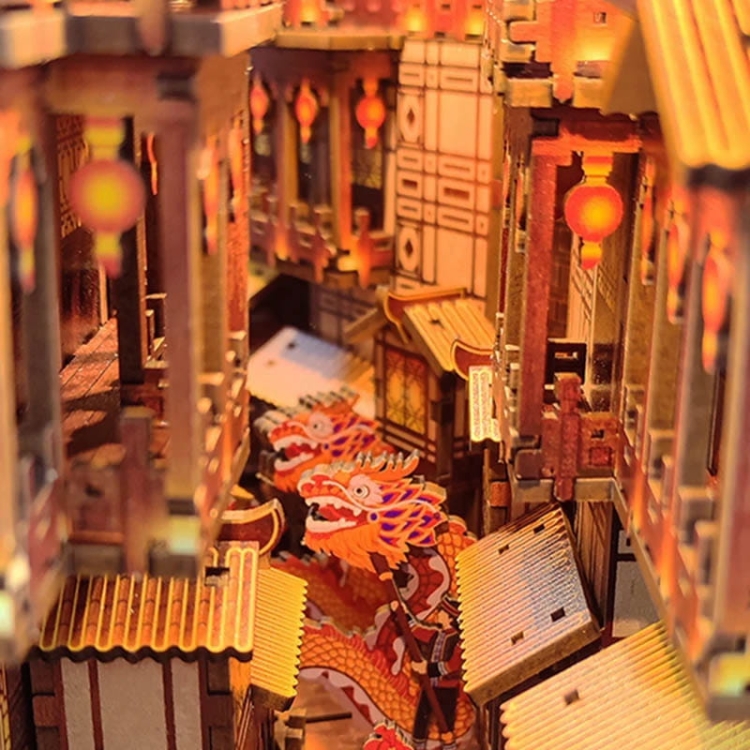 Miniaturowy domek Book Nook - Miasto Błękitnej Rzeki Jangcy