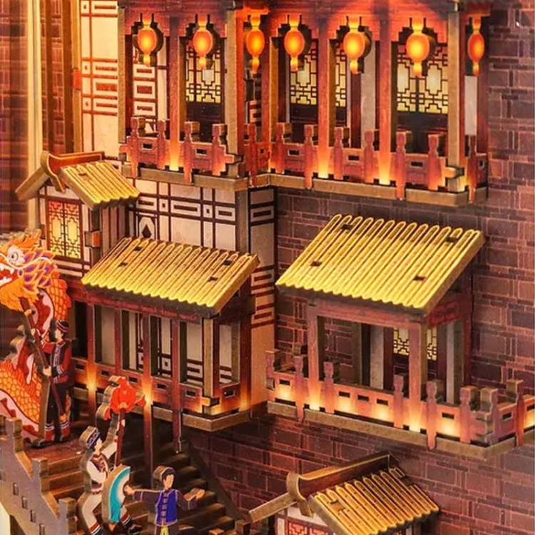 Miniaturowy domek Book Nook - Miasto Błękitnej Rzeki Jangcy