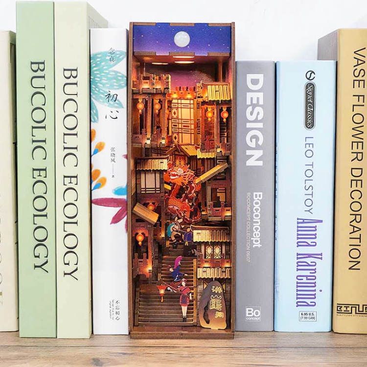 Miniaturowy domek Book Nook - Miasto Błękitnej Rzeki Jangcy