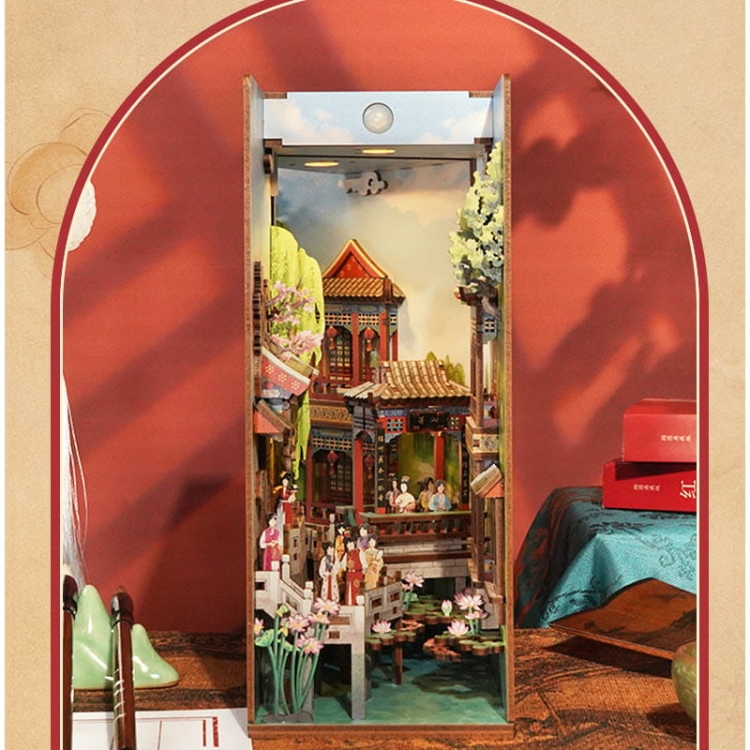 Miniaturowy domek Book Nook - Pawilon Różowego Lotosu