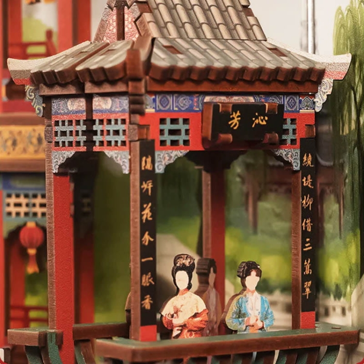 Miniaturowy domek Book Nook - Pawilon Różowego Lotosu