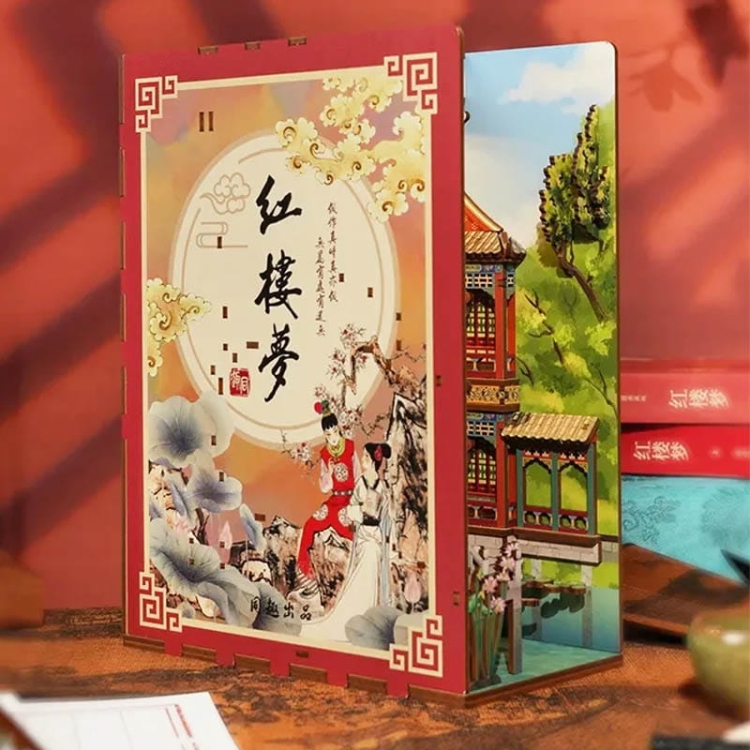 Miniaturowy domek Book Nook - Pawilon Różowego Lotosu