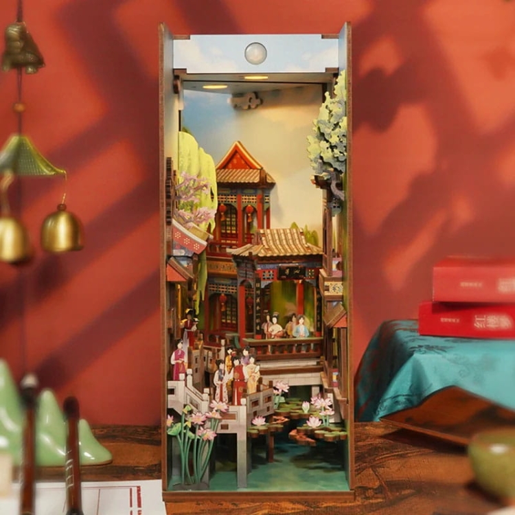 Miniaturowy domek Book Nook - Pawilon Różowego Lotosu