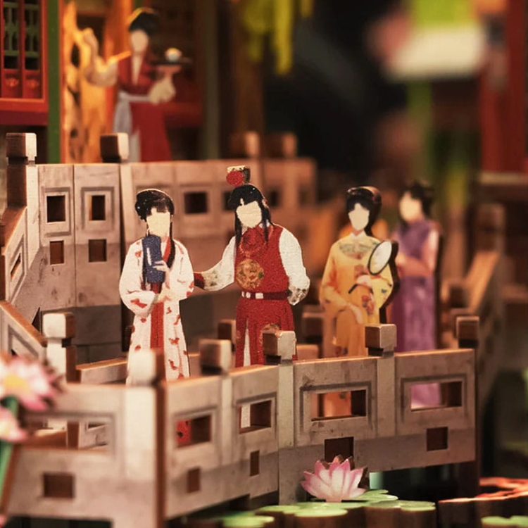 Miniaturowy domek Book Nook - Pawilon Różowego Lotosu