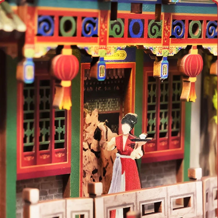 Miniaturowy domek Book Nook - Pawilon Różowego Lotosu