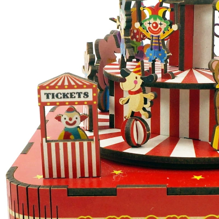 Miniaturowa pozytywka DIY - Magiczny świat cyrku