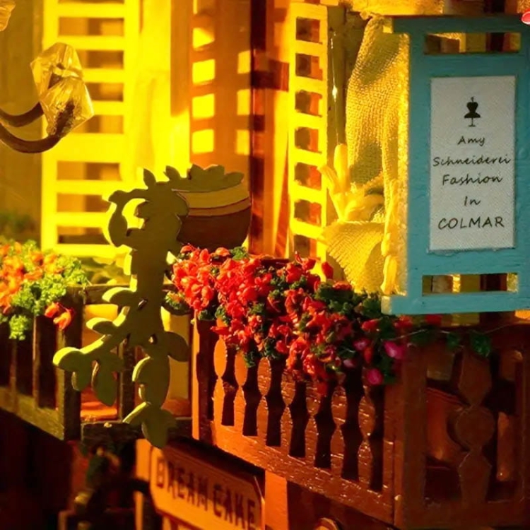 Miniaturowy domek DIY Book Nook - Miasteczko Colmar