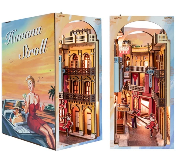 Miniaturowy domek Book Nook - Spacer po Havanie