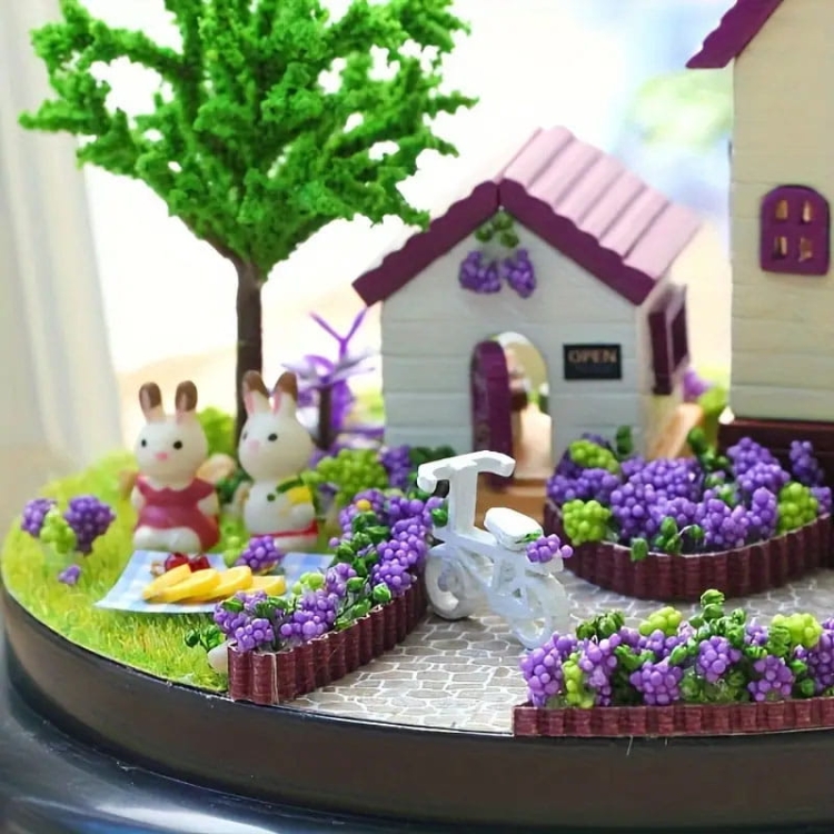 Miniaturowy domek - Lawendowa Prowansja*